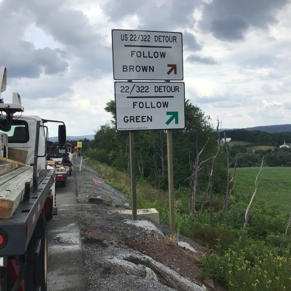 Road sign installation